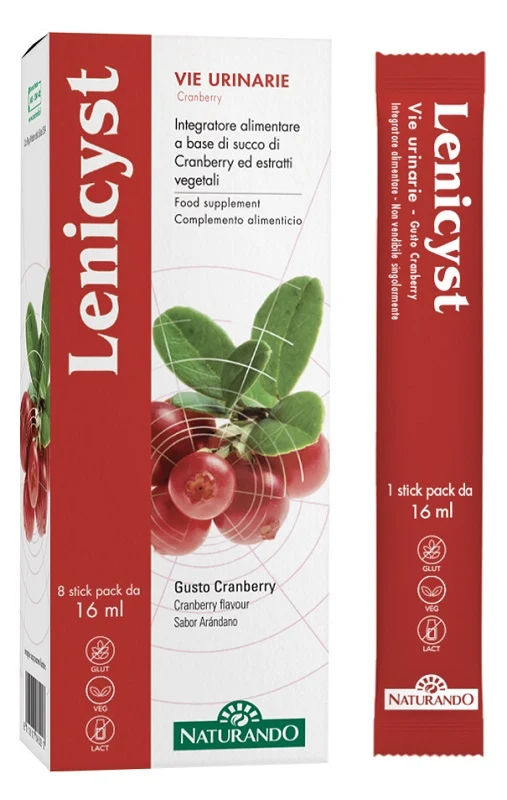 LENICYST 8 STICK PACK DA 16 ML SENZA GLUTINE E LATTOSIO