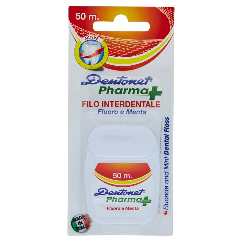 Dentonet Pharma+ Filo Interdentale Fluoro e Menta 50 m.