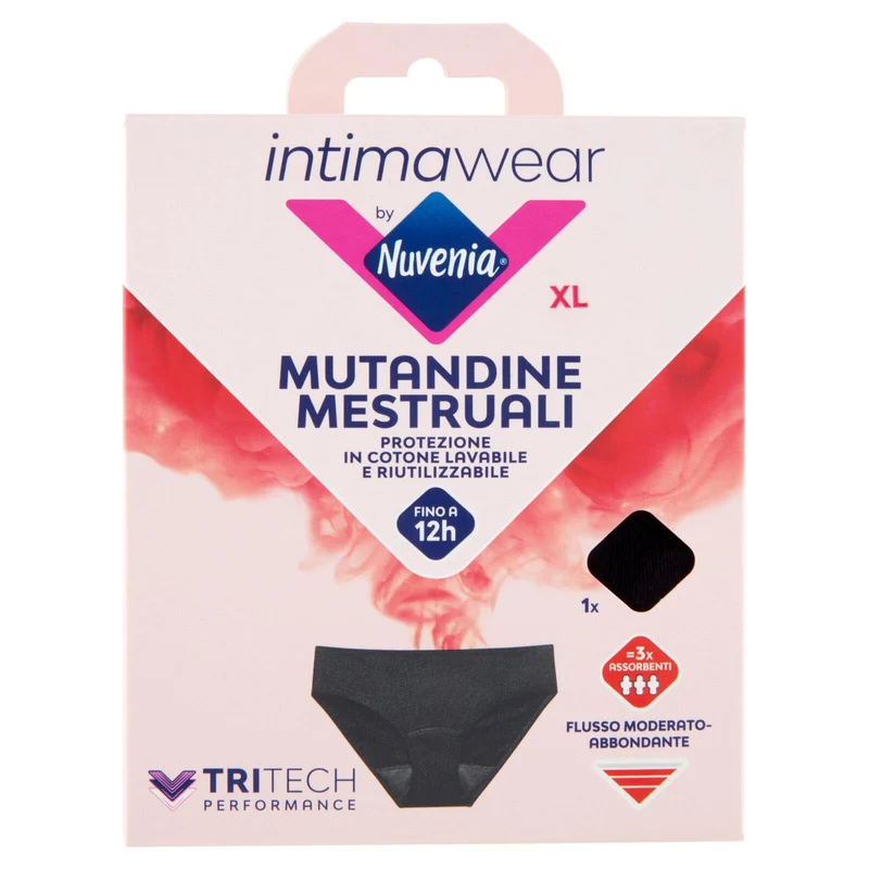 Nuvenia Mutandine Mestruali XL Nero 1 pz