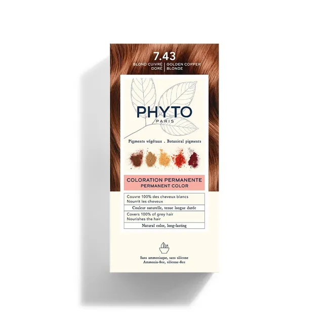 Phyto Phytocolor 7.43 Biondo Ramato Dorato Colorazione Permanente Capelli