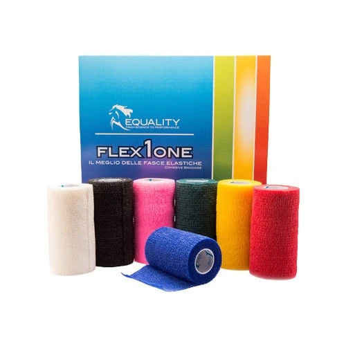 Flex-1-One Fascia Coesiva Elastica Per Equini Rossa 10cmx4,5m