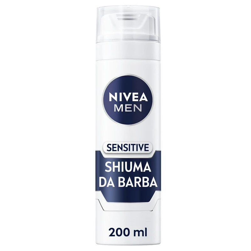 Nivea Men Sensitive Schiuma Da Barba Schiuma Per Una Rasatura Delicata Della Pelle Sensibile 200ml
