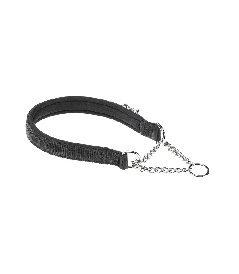 Ferplast Daytona CSS Collare Semistrangolo Nylon Soffice Imbottitura Nero Per Cani CSS20/50