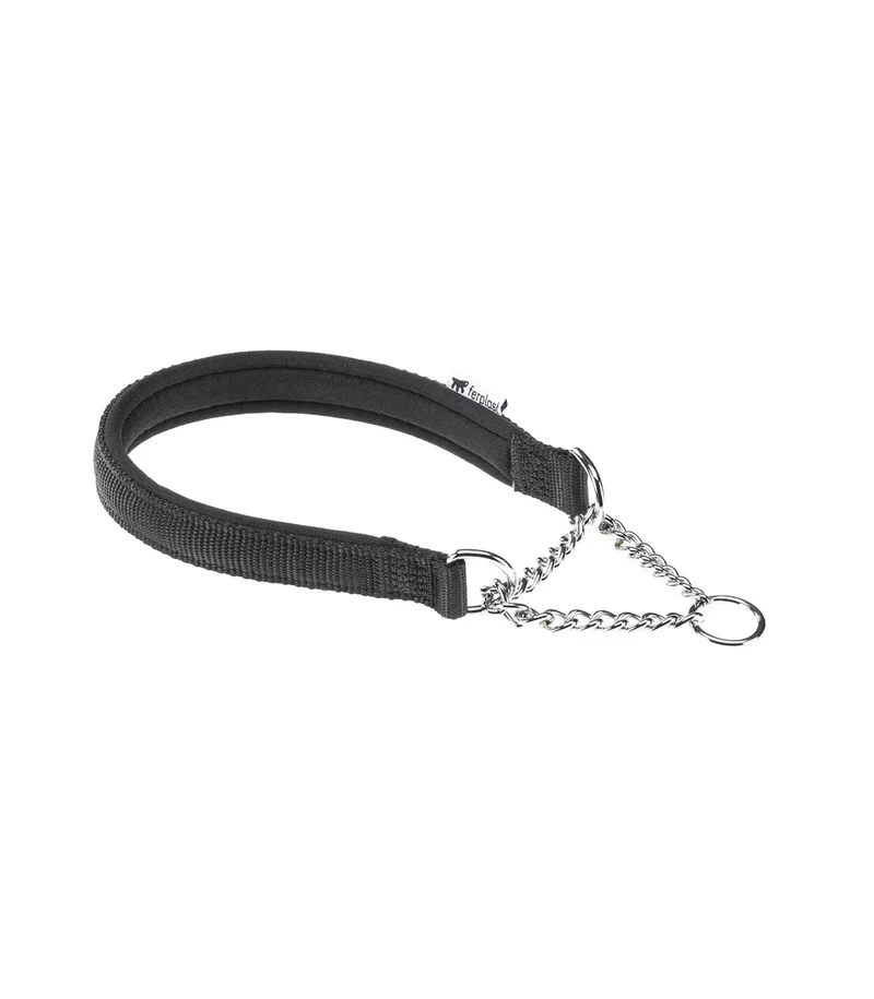 Ferplast Daytona CSS Collare Semistrangolo Nylon Soffice Imbottitura Nero Per Cani CSS15/40