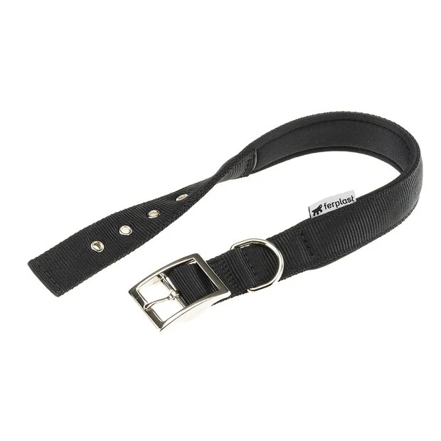 Ferplast Daytona C Collare In Nylon Con Soffice Imbottitura Nero Per Cani C40/63
