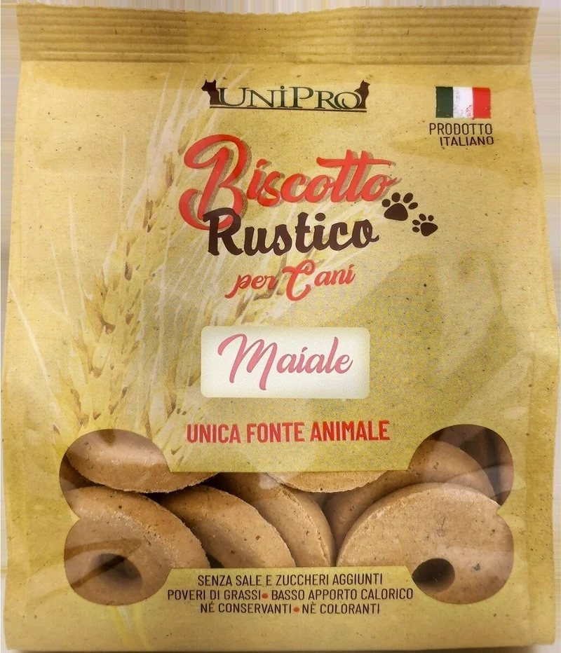 Unipro Biscotto Rustico Maiale Alimento Complementare Per Cani 300g