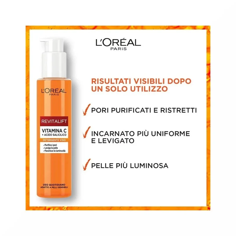 L'Oreal Paris Revitalift Detergente Viso Vitamina C + Acido Salicilico 150ml