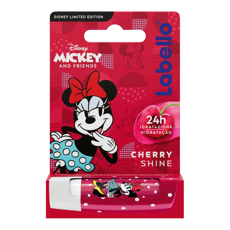 Labello Cherry Shine Disney Limited Edition Minnie Mouse Burrocacao Labbra Colorato Bambini 4,8g