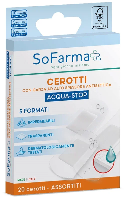 CEROTTO ACQUASTOP ASSORTITI 20 PEZZI SOFARMAPIU'
