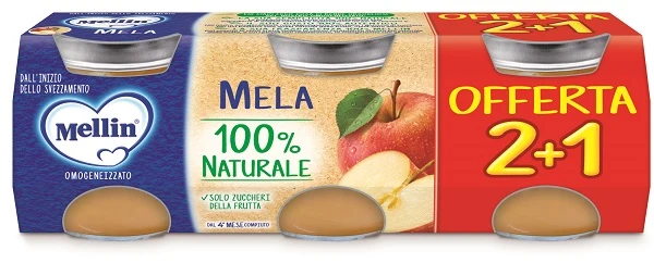 Mellin omogeneizzato mela 3pz da 100 g