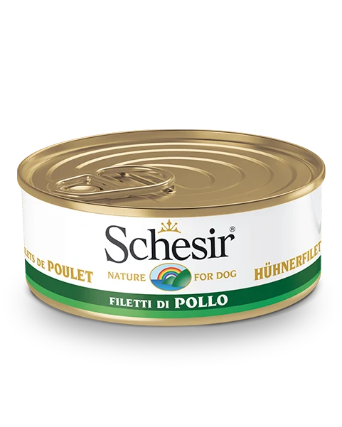 Schesir Filetti Di Pollo Cibo Umido Cani Adulti Lattina 150 g