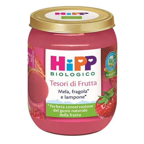 HIPP TESORI FRUTTA MELA FRAGOLA LAMPONE 160 G
