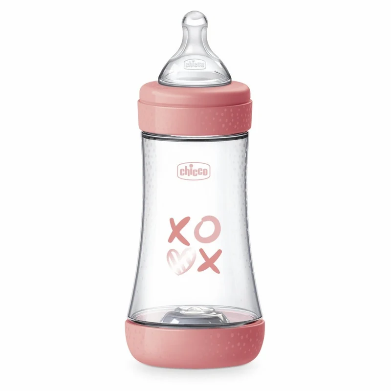 Chicco Biberon Neonato Perfect 5 Biberon Rosa Flusso Medio 240 ml 2Mesi+