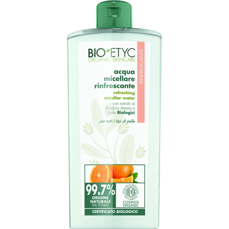 Bioetyc - Acqua Micellare Rinfrescante Estratti Arancia Amara - 400 Ml