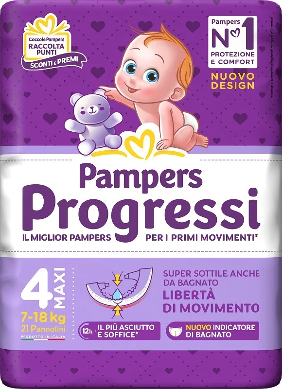 Pampers progressi maxi 21 pezzi