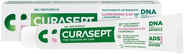 Curasept gel dentifricio ads dna trattamento astringente 75 ml