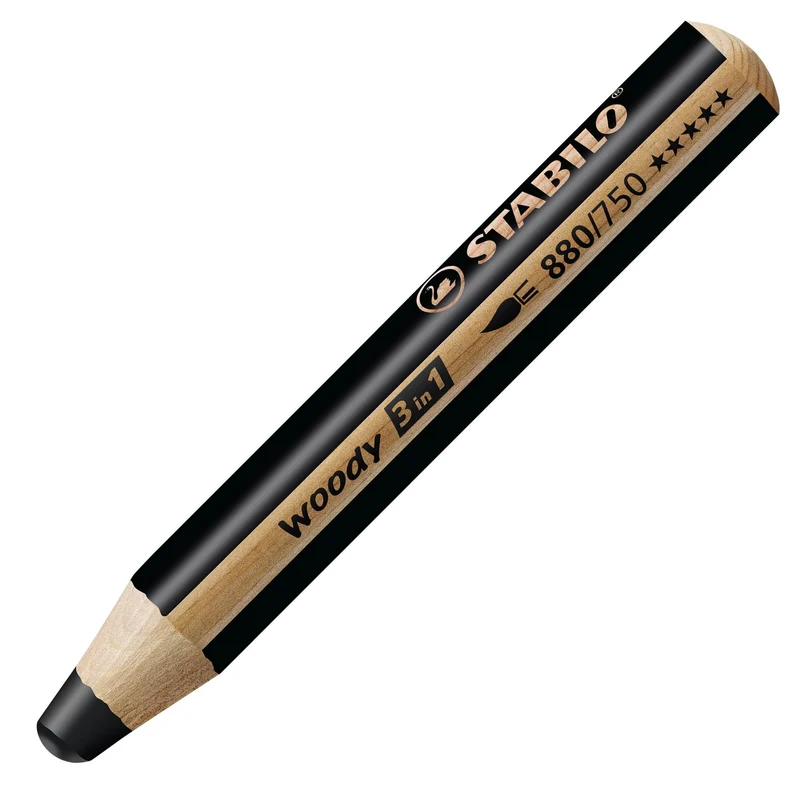 Matita colorata Multi-Funzione - STABILO woody 3 in 1 - Nero