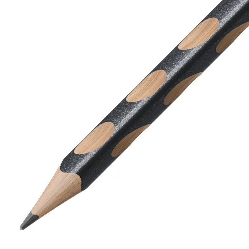 Matita Ergonomica triangolare Sottile - STABILO EASYgraph S Metallic per Destrimani in Grigio metallizzato - Gradazione HB