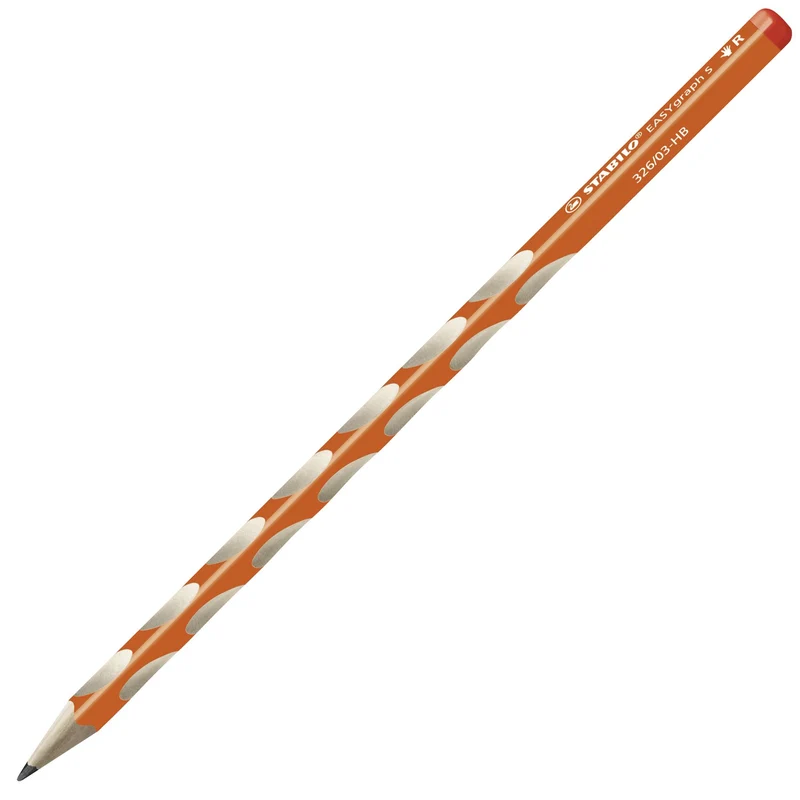 Matita Ergonomica triangolare - STABILO EASYgraph S per Destrimani in Arancione - Gradazione HB