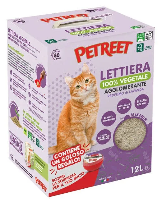 Petreet Lettiera Vegetale Lavanda 12 Litri