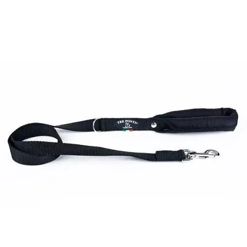 Tre Ponti Guinzaglio Un Manico Nero 113 Cm