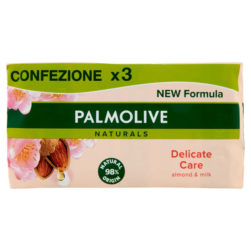 Palmolive sapone solido Naturals Latte e Mandorla 3x90 g