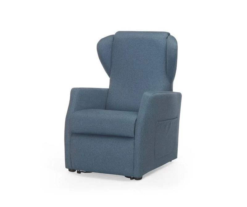 Mopedia Poltrona Elevabile Ninfea con Roller 4 Ruote 50mm PO401 Blu
