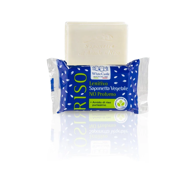 White Castle saponetta vegetale con amido di riso senza profumo 150 g