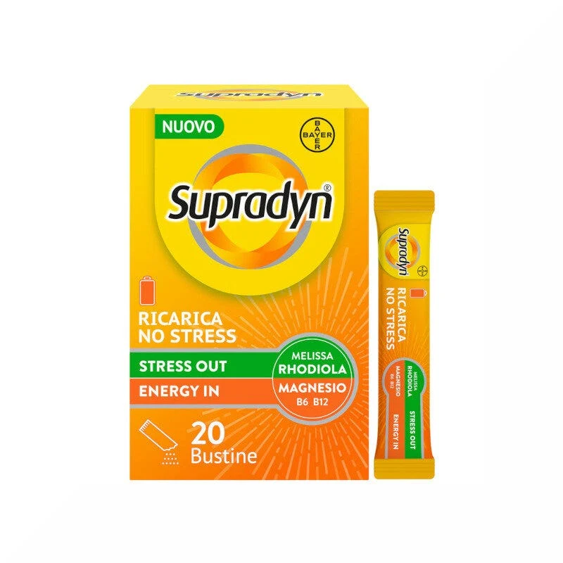 Supradyn Ricarica No Stress Integratore Vitamine e Magnesio contro la Stanchezza da Stress 20 Buste