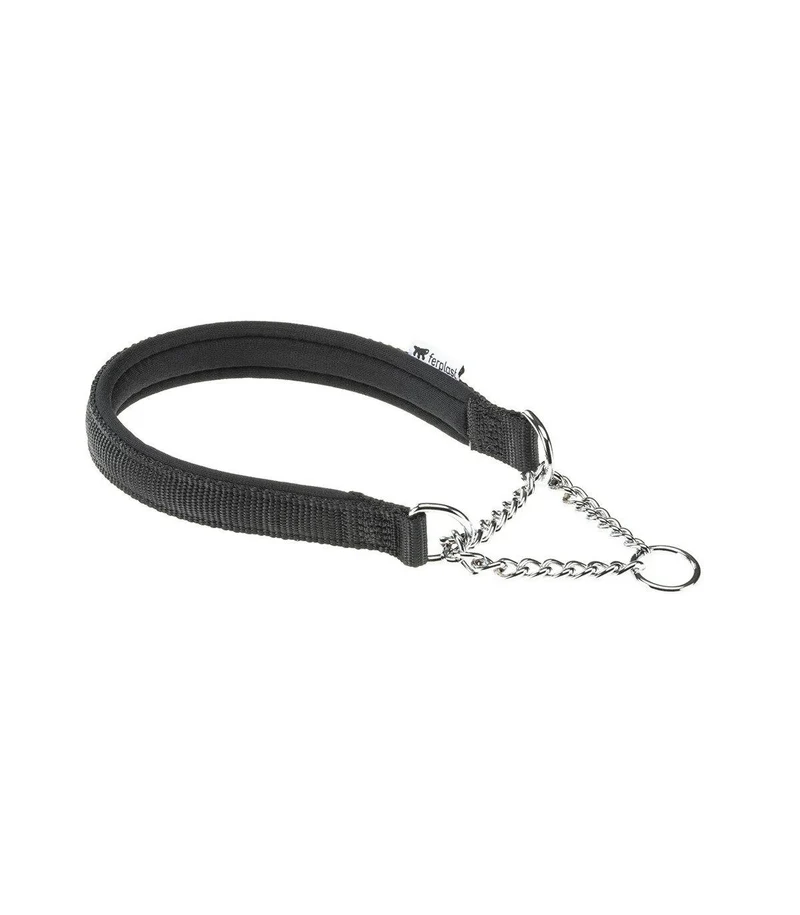 Ferplast Daytona CSS Collare Semistrangolo Nylon Soffice Imbottitura Nero Per Cani CSS15/45