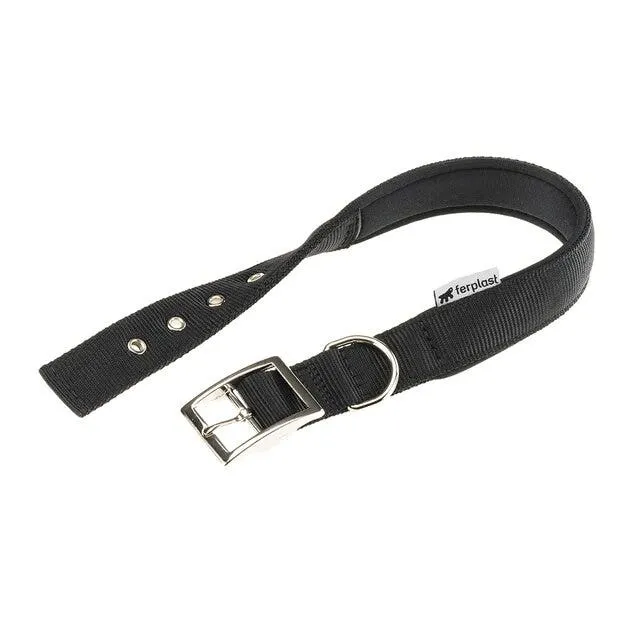 Ferplast Daytona C Collare In Nylon Con Soffice Imbottitura Nero Per Cani C40/49