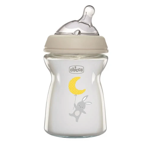 CHICCO BIBERON NAT FEEL VETRO 0M+ 250 ML