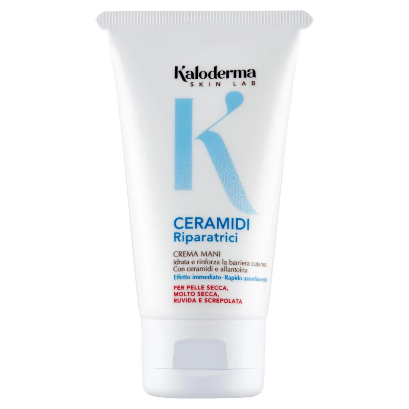 Kaloderma Ceramidi Riparatrici Crema Mani per Pelle Secca, Molto Secca, Ruvida e Screpolata 75 ml