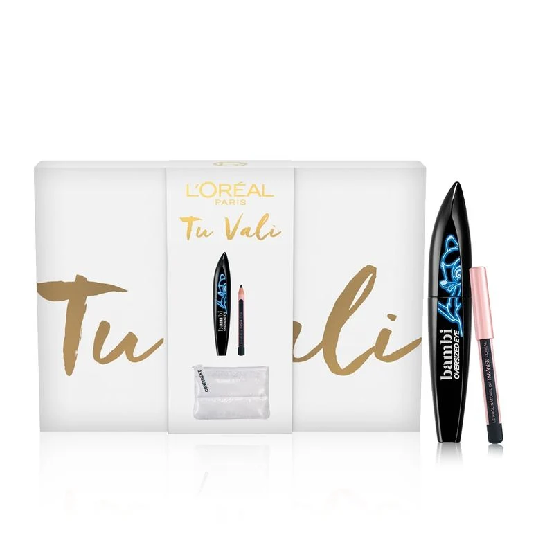 L'Oréal Paris Self Confidence Box Pochette Bianca Mascara Bambi Extra-nero+Mini Crayon