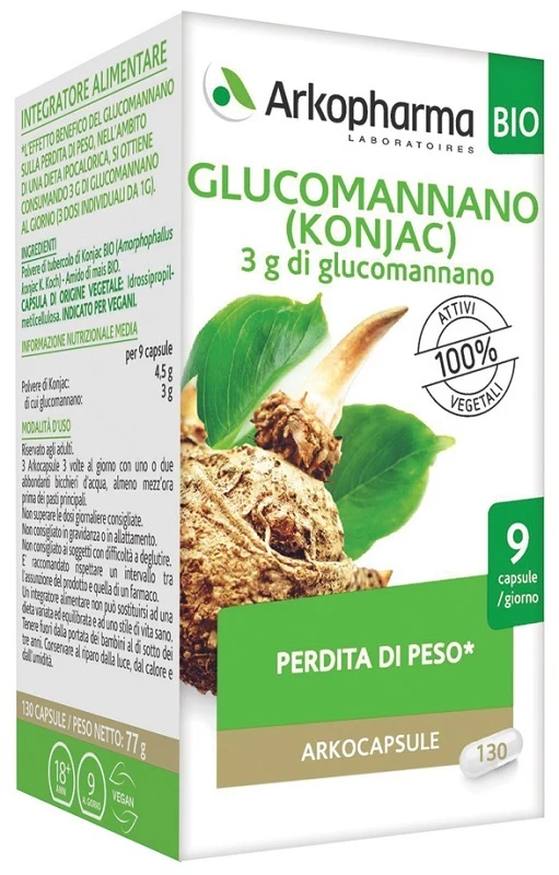 Arko capsule glucomannano bio 130 capsule