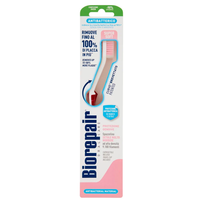 Biorepair Curve Protezione Gengive Spazzolino Setole Molto Morbide Antibatterico