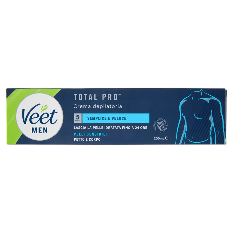 Veet Men Crema Depilatoria Uomo, Pelli Sensibili, 200 ml
