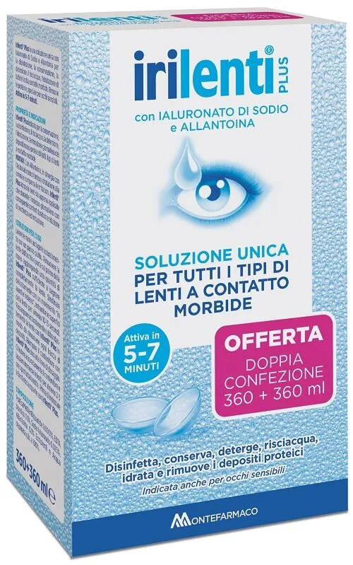 Irilenti Soluzione Unica Lenti A Contatto Morbide Duo Pack 360ml + 360ml