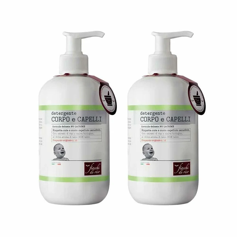 Fiocchi Di Riso Detergente Talco Corpo/Capelli 2x400ml