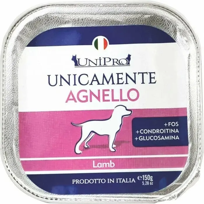 Unipro Unicamente Agnello Cibo Umido Cani Adulti Vaschetta 150g