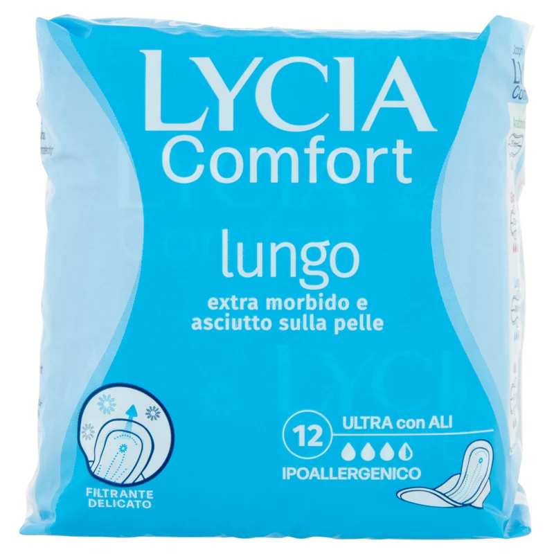 Lycia Comfort lungo Ultra con Ali 12 pz