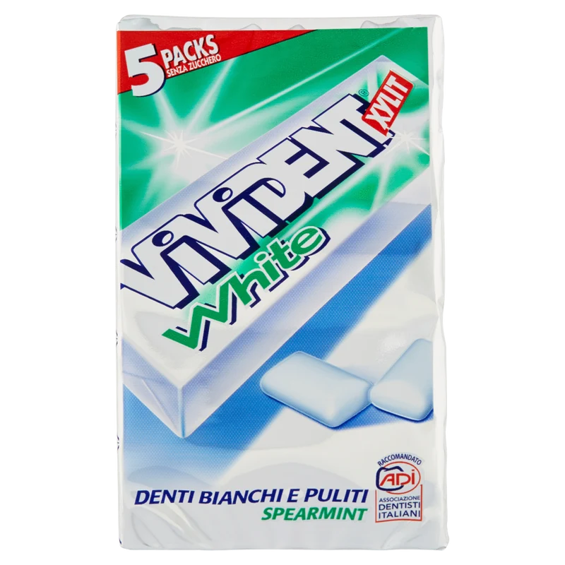 Vivident Xylit White Spearmint 5 Packs 66 g