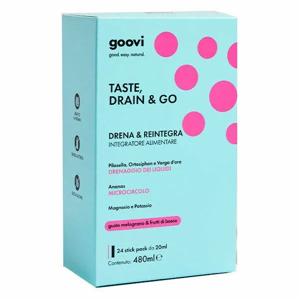 Goovi Taste Drain & Go Drenante Melograno e Frutti Di Bosco 24 Stick