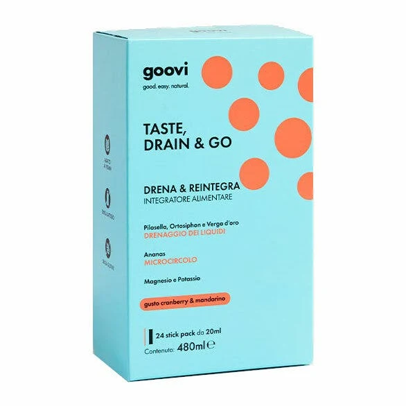 Goovi Taste Drain & Go Drenante Cranberry e Mandarino 24 Stick