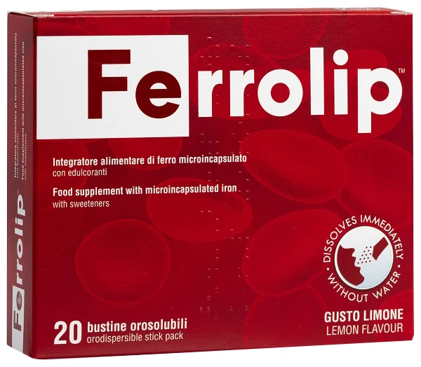Ferrolip 20 bustine orosolubili gusto limone