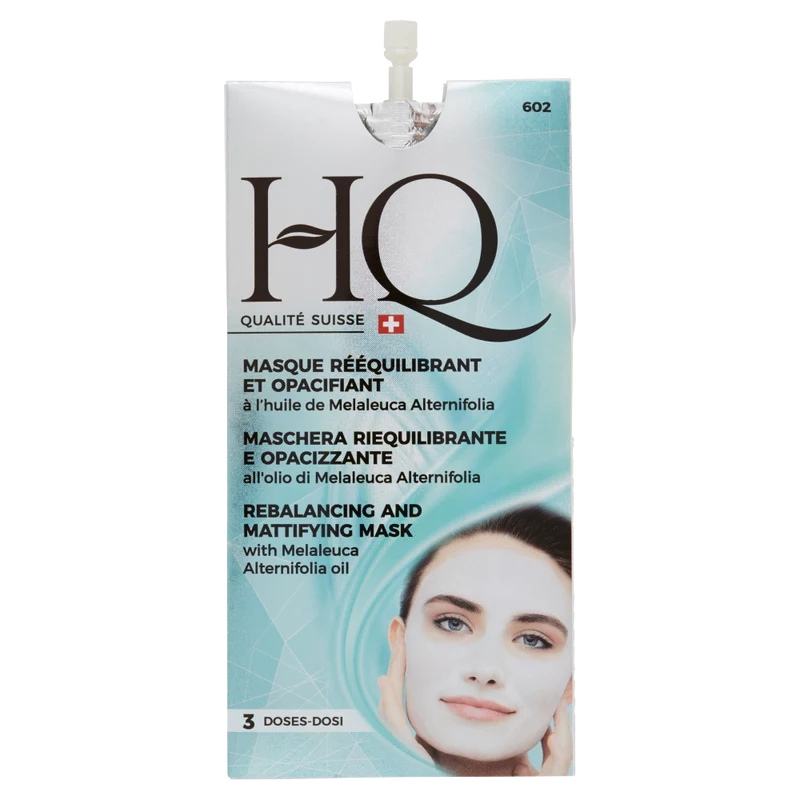HQ Maschera Riequilibrante e Opacizzante all'olio di Melaleuca Alternifolia 15 ml