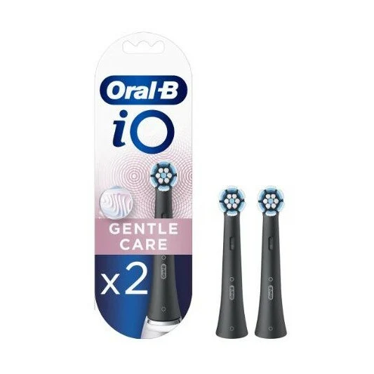 Oral-B iO Gentle Care Confezione da 2 Testine di Ricambio Nere