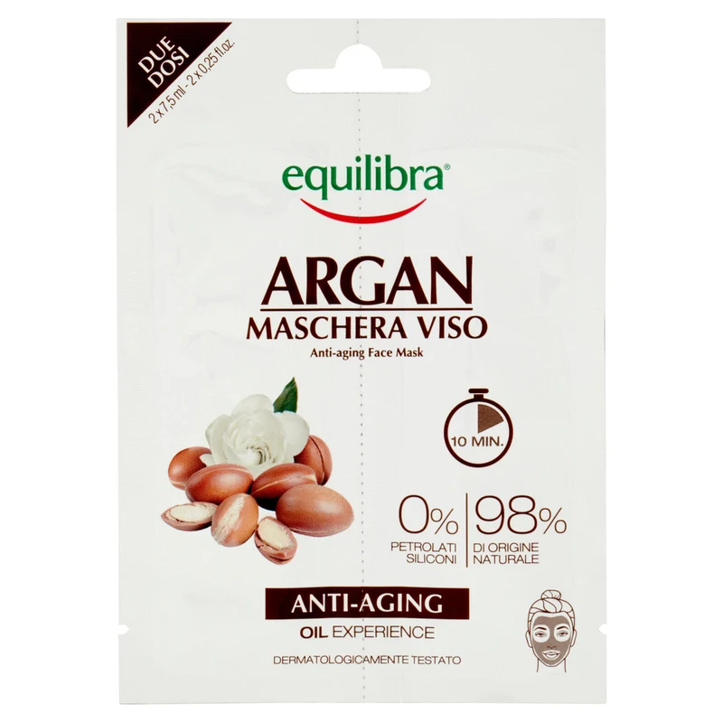 equilibra Argan Maschera Viso Anti-Aging 2 x 7,5 ml