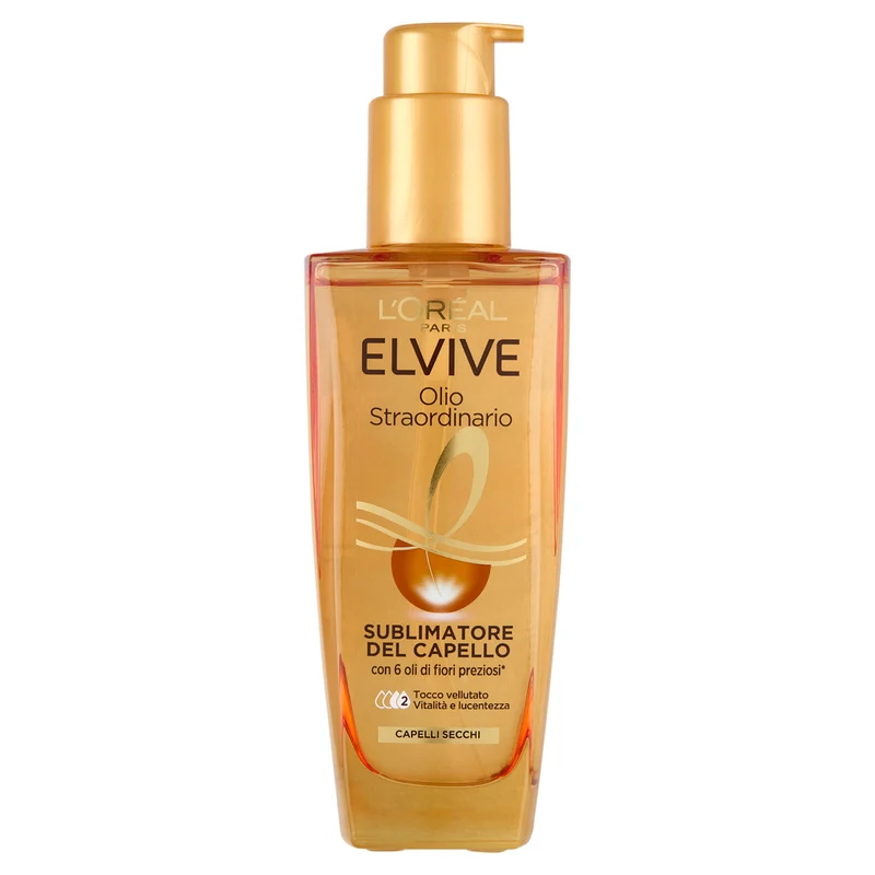 Elvive Olio Straordinario Sublimatore del Capello, per Capelli Secchi, 100 ml