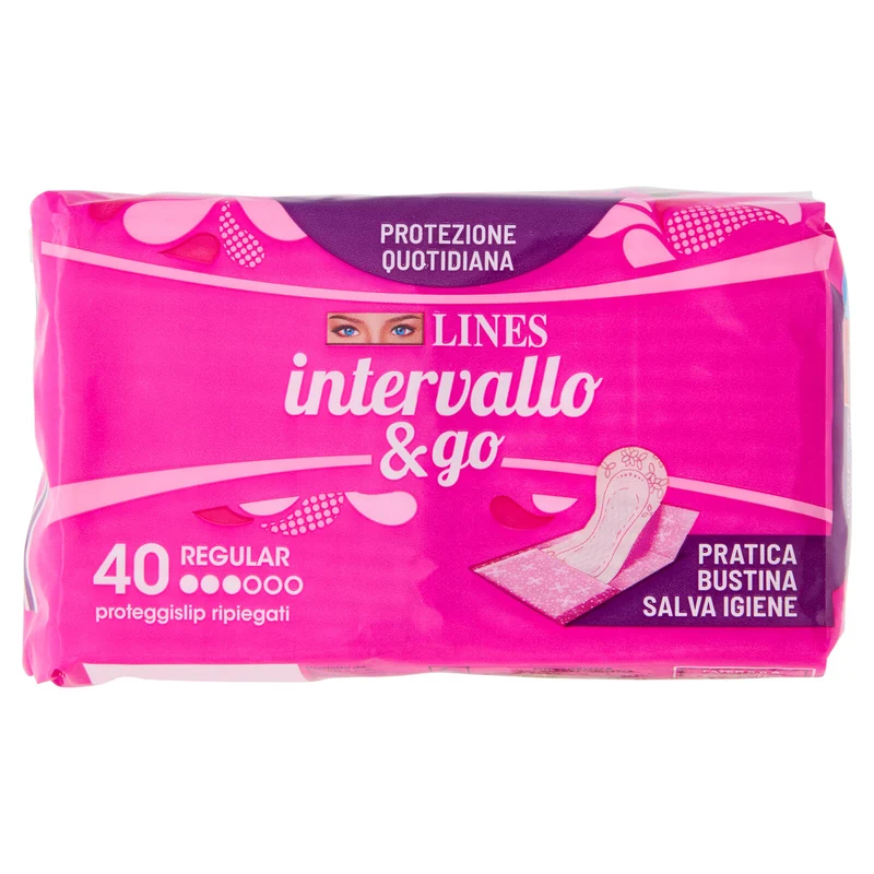 Lines intervallo & go Regular proteggislip ripiegati 40 pz